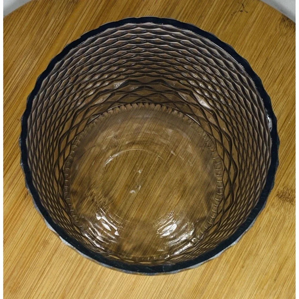 Diamond Cut Glass Vase 7.5”x4.5”
